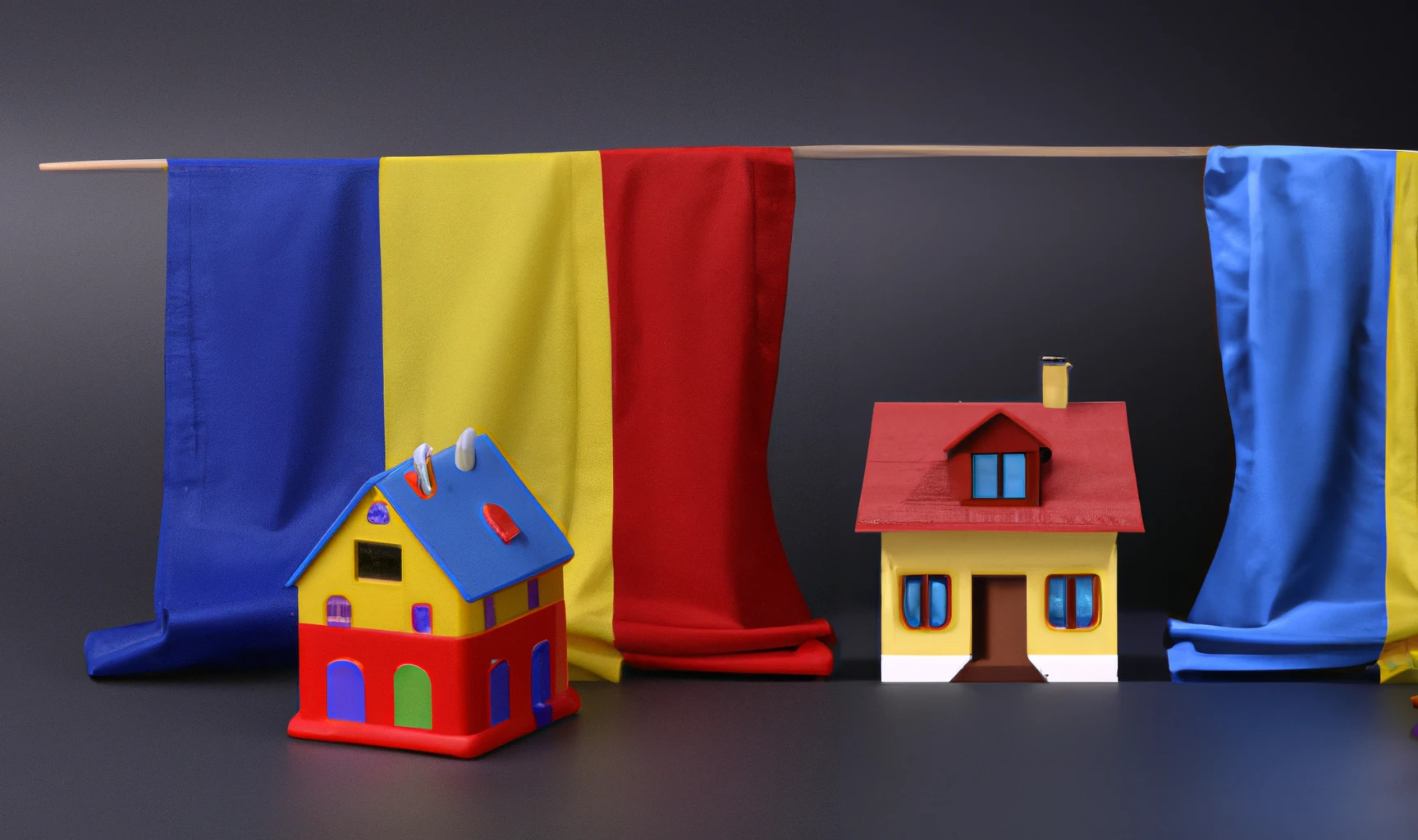 Румынский флаг и недвижимость в Румынии